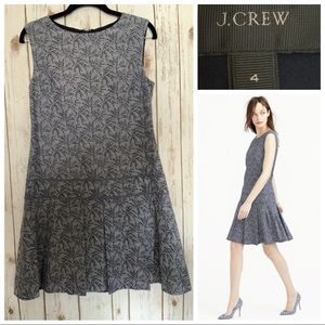J Crew palm tree drop waist navy dress item c0966